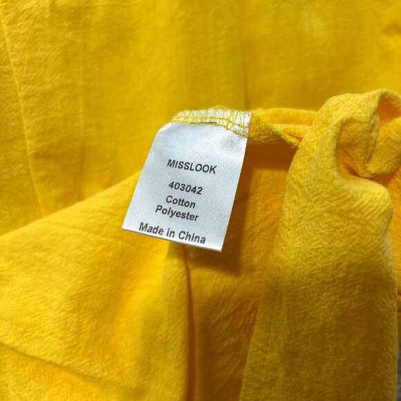 Misslook Women's Sz Large Yellow Long Sleeve - Picture 4 of 7